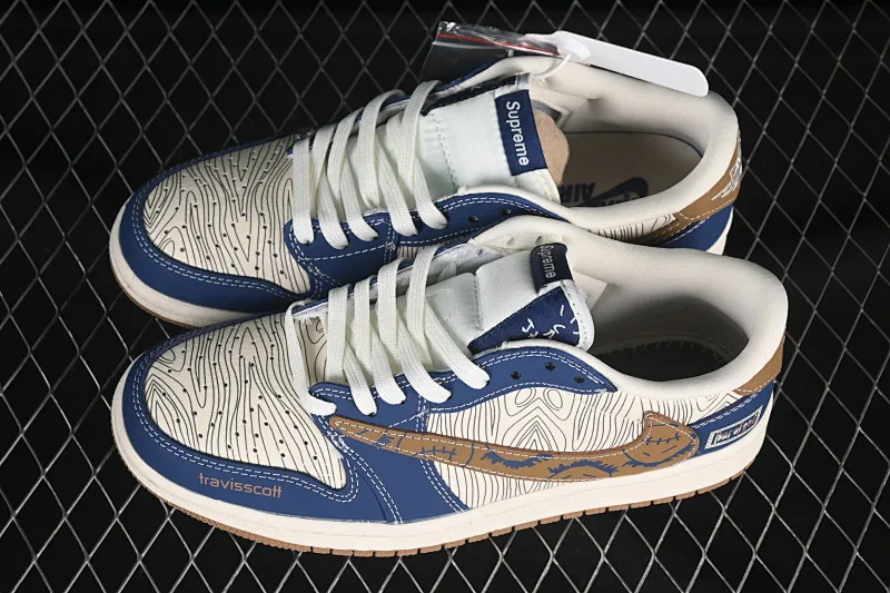 All categories Air Jordan Jordan series basketball shoes Air Jordan 1 Low High-end customized low-top sneakers Travis Scott x Fragment Design x Air Jordan 1 Low OG SP AJ1 FOG joint ripple grimace low-top cultural casual sneakers XS2024-007